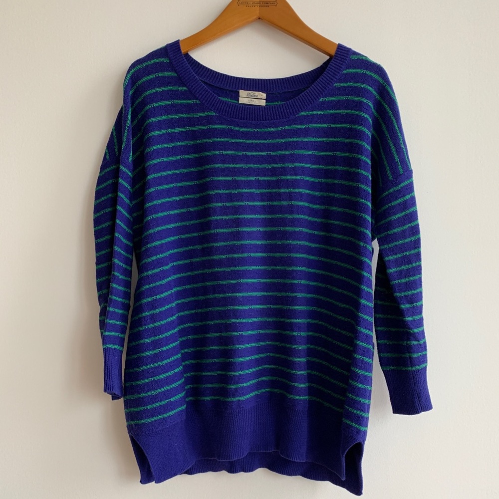 Madewell | Blue-Green Striped Sweater